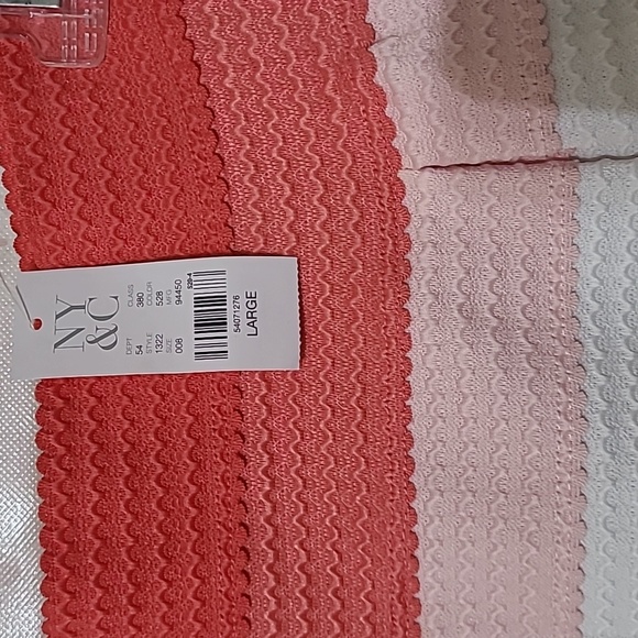 7TH AVENUE NEW YORK & CO Orange Colorful Striped Mini Skirt Size L NEW WITH TAGS - Picture 7 of 7